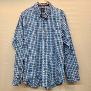 Tailorbyrd Shirt Long Sleeve Button Down Plaid Dress Shirt Mens Extra Large